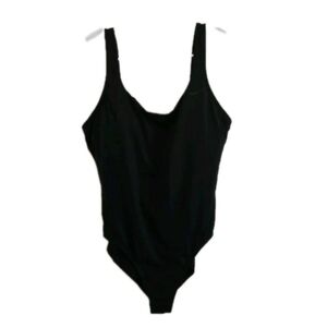 Nike Womens Xl One Piece Swimsuit‎ Athletic Sport Swimwear Black Scoop Back